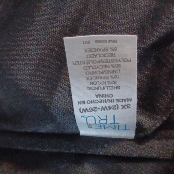 Time &True Black Woman's Crop   Top New No‎ Tags 3XL - Picture 6 of 7